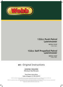 Manual Webb WER410SP Lawn Mower