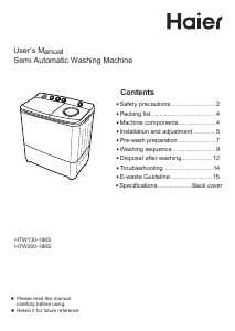 Handleiding Haier HTW130-186S Wasmachine