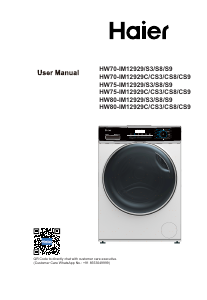 Manual Haier HW70-IM12929S3 Washing Machine