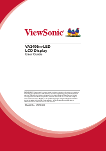 Manual ViewSonic VA2406m-LED LCD Monitor