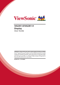 Manual ViewSonic VA2261-9 LCD Monitor