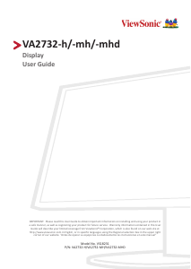 Handleiding ViewSonic VA2732-mhd LCD monitor