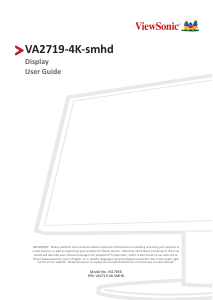 Handleiding ViewSonic VA2719-4K-smhd LCD monitor