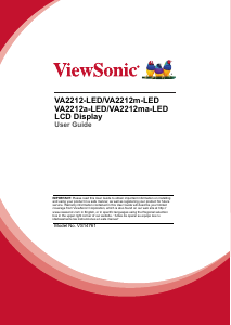 Handleiding ViewSonic VA2212-LED LCD monitor