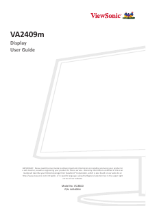 Manual ViewSonic VA2409m LCD Monitor