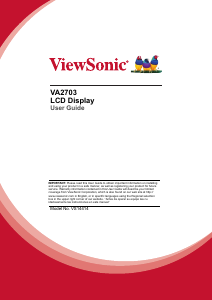Handleiding ViewSonic VA2703 LCD monitor