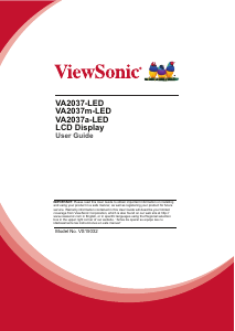Manual ViewSonic VA2037m-LED LCD Monitor