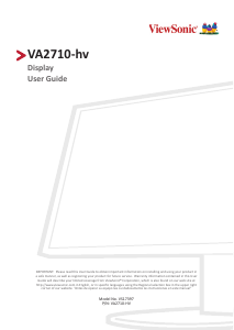 Manual ViewSonic VA2710-hv LCD Monitor