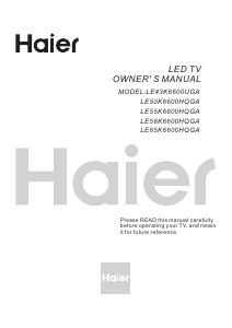 Handleiding Haier LE65K6600HQGA LED televisie