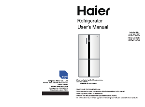 Handleiding Haier HRB-738BG Koel-vries combinatie