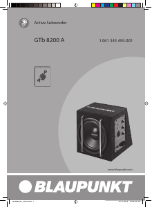 Instrukcja Blaupunkt GTb 8200 A Subwoofer