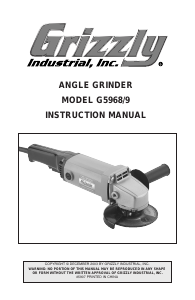 Manual Grizzly G5968 Angle Grinder