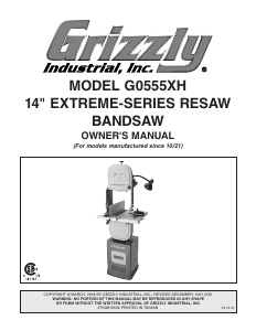 Handleiding Grizzly G0555XH Bandzaag