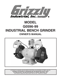 Manual Grizzly G0598 Bench Grinder