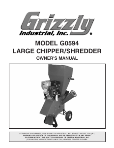 Manual Grizzly G0594 Garden Shredder