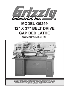 Handleiding Grizzly G9249 Draaibank