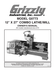 Handleiding Grizzly G0773 Draaibank