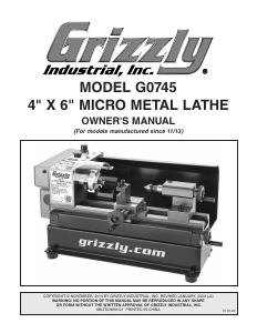 Handleiding Grizzly G0745 Draaibank