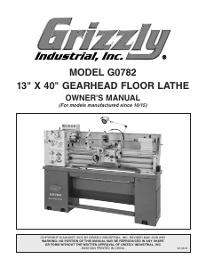 Handleiding Grizzly G0782 Draaibank