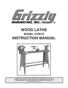 Handleiding Grizzly G1067Z Draaibank