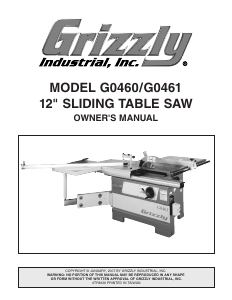 Handleiding Grizzly G0461 Tafelzaag