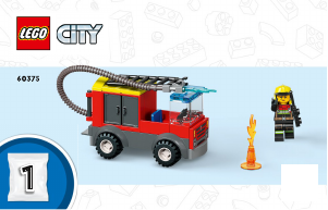 Rokasgrāmata Lego set 60375 City Ugunsdzēsēju depo un ugunsdzēsēju auto