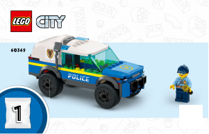 Vadovas Lego set 60369 City Mobili policijos šunų treniruotė