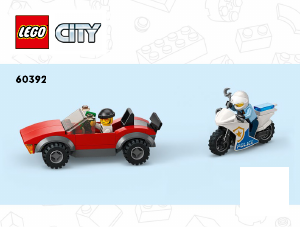Bedienungsanleitung Lego set 60392 City Verfolgungsjagd mit dem Polizeimotorrad