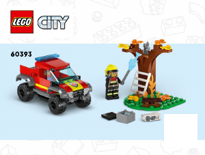 Rokasgrāmata Lego set 60393 City Ugunsdzēsēju 4x4 glābšanas auto