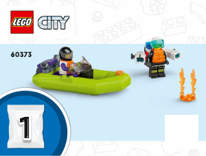 Manual Lego set 60373 City Barco de Resgate dos Bombeiros