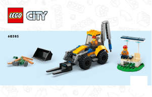 Manual de uso Lego set 60385 City Excavadora de Obra