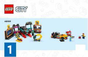 Rokasgrāmata Lego set 60389 City Auto uzlabošanas darbnīca