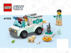 Vadovas Lego set 60382 City Gyvūnėlių greitosios pagalbos automobilis