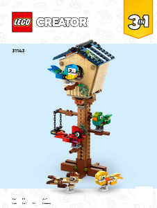 Manual Lego set 31143 Creator Birdhouse