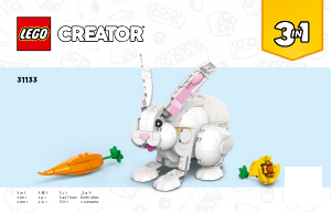 Handleiding Lego set 31133 Creator Wit konijn