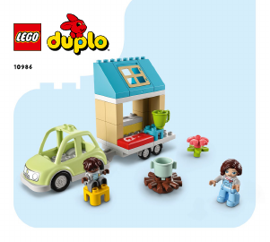 Handleiding Lego set 10986 Duplo Familiehuis op wielen