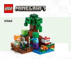 Rokasgrāmata Lego set 21240 Minecraft Piedzīvojums purvā