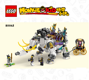 Handleiding Lego set 80043 Monkie Kid Yellow Tusk Elephant