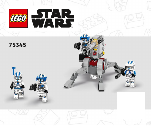 Manual Lego set 75345 Star Wars 501st clone troopers battle pack
