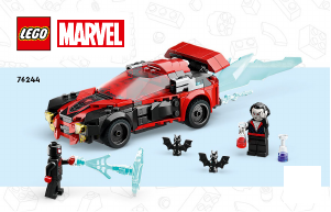 Manual Lego set 76244 Super Heroes Miles Morales contra Morbius