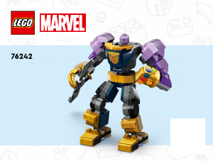 Vadovas Lego set 76242 Super Heroes Thanos šarvai-robotas