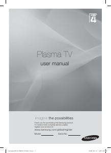 Manual Samsung PS50A410C1D Plasma Television