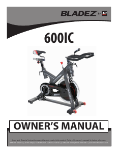 Manual BH Fitness 600IC Bladez Exercise Bike