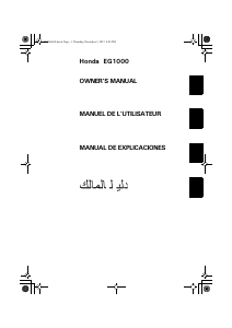 Handleiding Honda EG1000N Generator