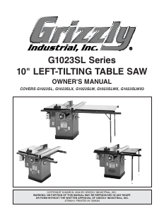 Handleiding Grizzly G1023SLW Tafelzaag