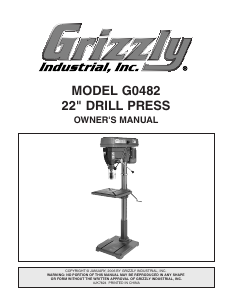 Handleiding Grizzly G0482 Kolomboormachine
