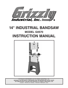 Handleiding Grizzly G0570 Bandzaag