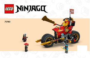 Vadovas Lego set 71783 Ninjago Kai robotas motociklas EVO