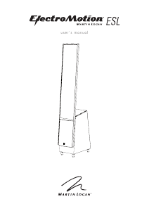 Mode d’emploi MartinLogan ElectroMotion ESL Haut-parleur