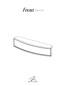 Handleiding MartinLogan Focus ESL C18 Luidspreker